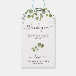 Etiqueta Para Presente Escrita Em Chic Obrigado Eucalyptus - Marca De Fav