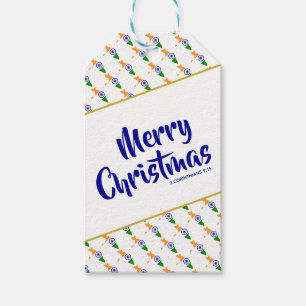 Etiqueta Para Presente Escritura Cristã Personalizada de Natal da ÍNDIA