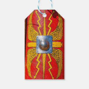 Etiqueta Para Presente Escudo Militar Romano - Scutum