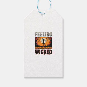 Etiqueta Para Presente Espantalho de Halloween se Sentindo Malvado Vintag