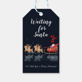 Etiqueta Para Presente Esperamos por Papais noeis Ho! Ho! Ho! Feriado de