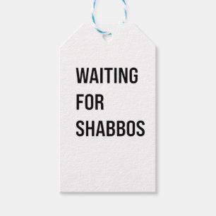 Etiqueta Para Presente Esperando pelo Shabbos Hanukkah Engraçado Judeu