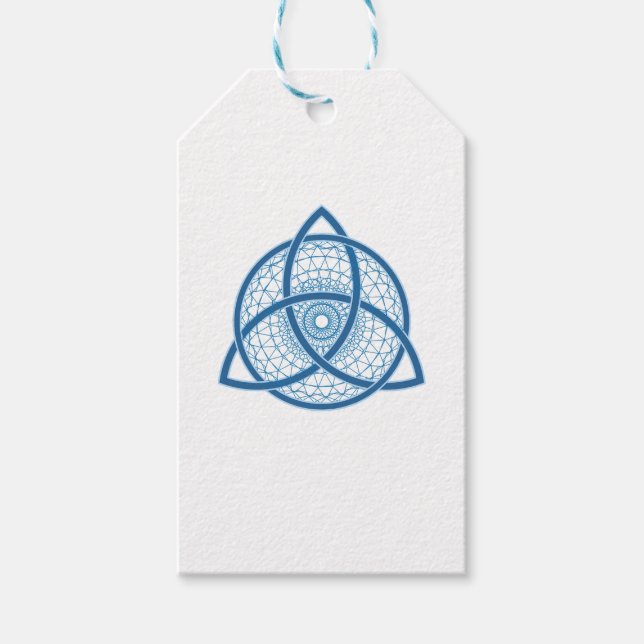 Etiqueta Para Presente Espiral do Nó Celta (Frente)