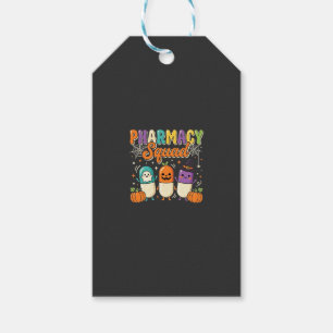 Etiqueta Para Presente Esquadrão da Farmácia Desenho de Pílulas Fantasmas