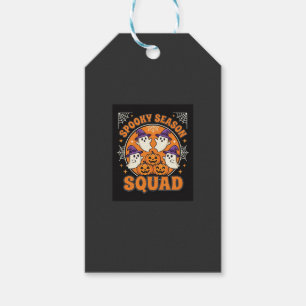 Etiqueta Para Presente Esquadrão da Temporada Assustadora do Halloween co