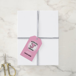 Etiqueta Para Presente Esquadrão engraçado e fofo de Axolote personalizáv