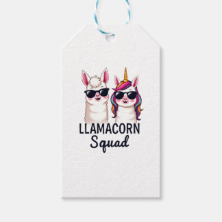 Etiqueta Para Presente Esquadrão Llamacorn Unicórnio Engraçado Camiseta D