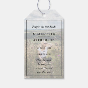 Etiqueta Para Presente Esqueça-me das Sementes Funeral Favor Memorial F