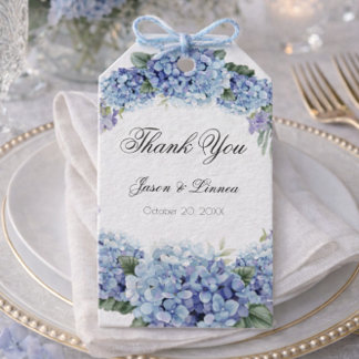 Etiqueta Para Presente Esquece-Me-Não-Flores Casamento Elegante De Aquare