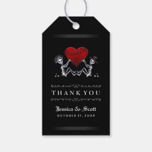 Etiqueta Para Presente Esqueletos do casamento do Dia das Bruxas &