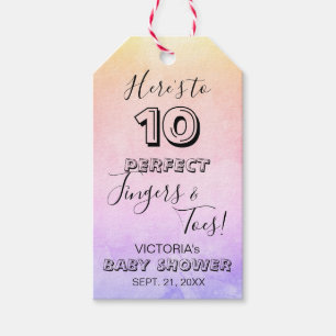 Etiqueta Para Presente "Está aqui a 10 chás de fraldas perfeitos dos