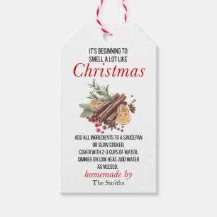 Etiqueta Para Presente Está começando a cheirar como Potpourri de Natal