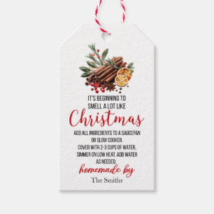 Etiqueta Para Presente Está começando a cheirar como Potpourri de Natal