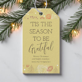 Etiqueta Para Presente Esta É A Época Para Ser Grata De Natal