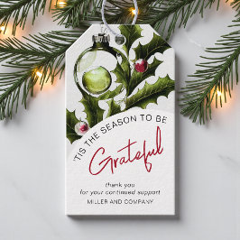 Etiqueta Para Presente "Esta É A Época Para Ser Um Feliz Natal Corporativ