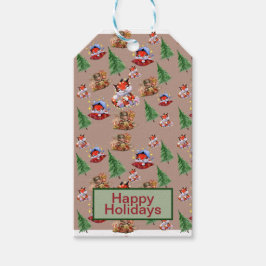 Etiqueta Para Presente Estação de Natal Vermelho