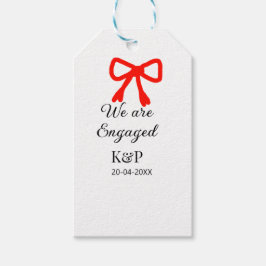 Etiqueta Para Presente Estamos engajados a adicionar a letra vermelha arc