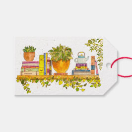 Etiqueta Para Presente Estante de Favoritos de Aquarela Colorida