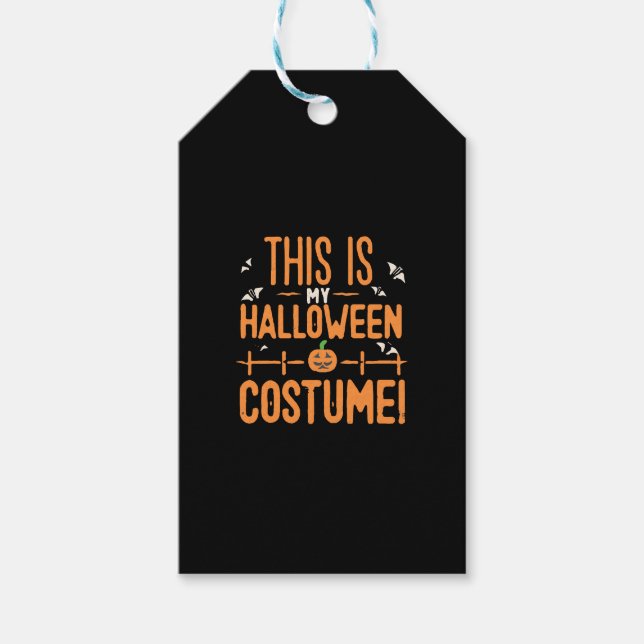 Etiqueta Para Presente Este é o meu disfarce de Halloween  (Frente)