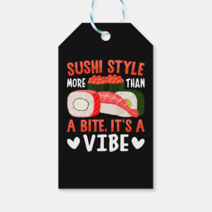 Etiqueta Para Presente Estilo de sushi mais do que uma mordida