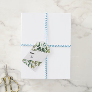 Etiqueta Para Presente Estilo de Tableau Floral Elegante