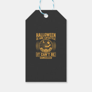 Etiqueta Para Presente Estilo de vida de Halloween Morcego Teia de Aranha