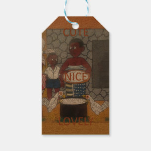 Etiqueta Para Presente Estilo de Vida Tradicional Africano em Casa