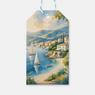 Etiqueta Para Presente Estilo Vintage Cote D'Azur Viagem francês