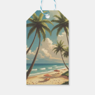 Etiqueta Para Presente Estilo Vintage Havaiano Viagem Aloha Do Havaí