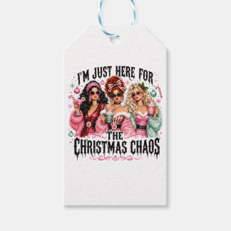 Etiqueta Para Presente Estou Aqui Só Pelo Caos de Natal
