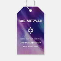 Estrela Azul Roxa Moderna Bar Mitzvah Hebraico Dav