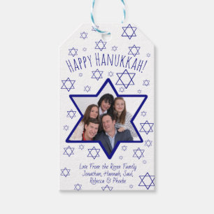 Etiqueta Para Presente Estrela Branca de David Picture Frame Hanukkah