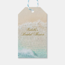 Etiqueta Para Presente Estrela do Mar e Conchas Chuveiro de Noiva Tropica