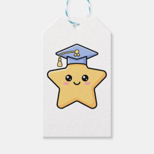 Etiqueta Para Presente Estrela Dourada de Formatura Kawaii Fofa Você Cons