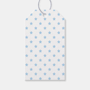 Etiqueta Para Presente Estrelas Clássicas Bebê Azul - Branco