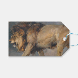 Etiqueta Para Presente Estudo de um Leão (por Edwin Henry Landseer)