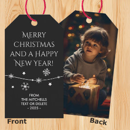 Etiqueta Para Presente Eterno - Foto de Natal Preto com Carbono Negro