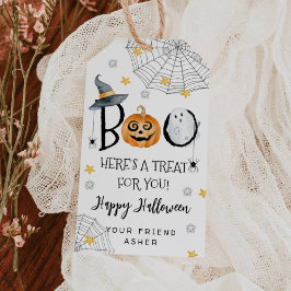 Etiqueta Para Presente Etiqueta de Halloween Boo Aqui Está Um Presente Pa