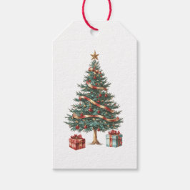 ETIQUETA PARA PRESENTE ETIQUETA DE PRESENTE ÁRVORE DE NATAL ANTIGA