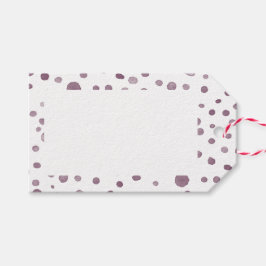 Etiqueta Para Presente Etiqueta de Presente com Pontos de Aquarela de Con