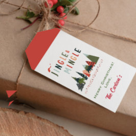 Etiqueta Para Presente Etiqueta de presente da árvore de Natal bonita