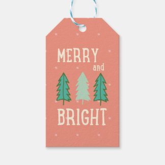 Etiqueta Para Presente Etiqueta de presente das árvores de Natal feliz e 