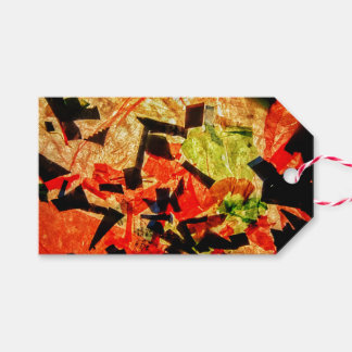 Etiqueta Para Presente Etiqueta de presente de abstrato laranja, presente