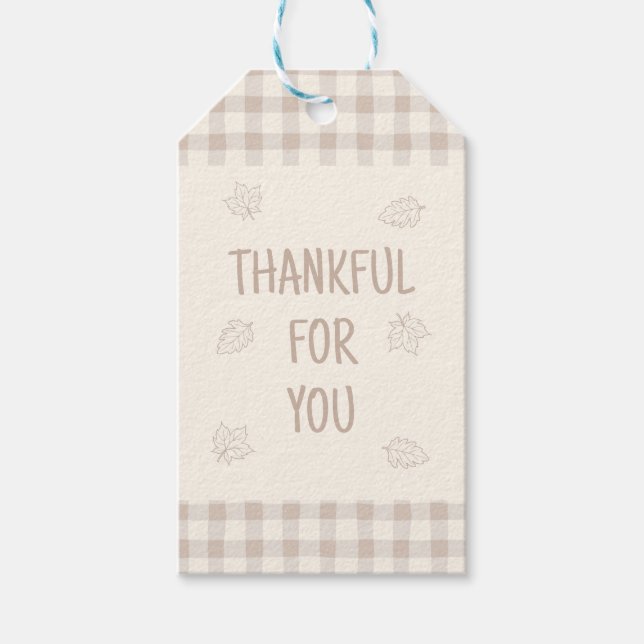 Etiqueta Para Presente Etiqueta de Presente de Ação de Graças (Frente)