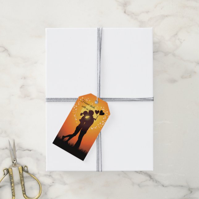 Etiqueta Para Presente Etiqueta de Presente de Amor (Com cordão)