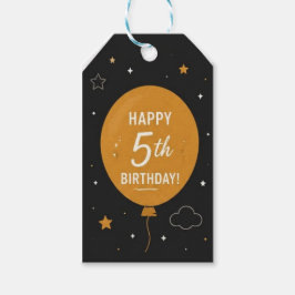 Etiqueta Para Presente Etiqueta de Presente de Aniversário de 5 anos Feli