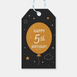 Etiqueta Para Presente Etiqueta de Presente de Aniversário de 5 anos Feli
