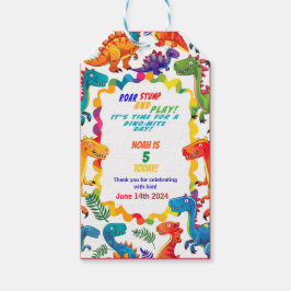 Etiqueta Para Presente Etiqueta de Presente de Aniversário de Dinossauro
