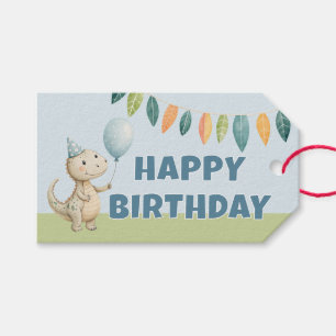 Etiqueta Para Presente Etiqueta de Presente de Aniversário de Dinossauros