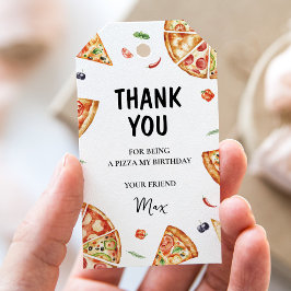 Etiqueta Para Presente Etiqueta de Presente de Aniversário de Pizza